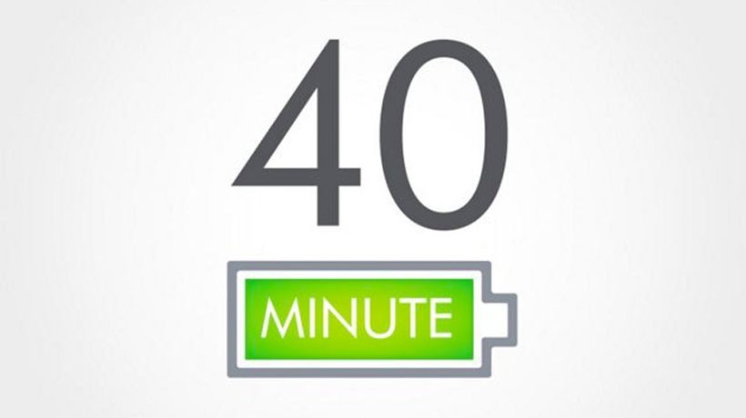 До 40 минут работы без потери мощности всасывания